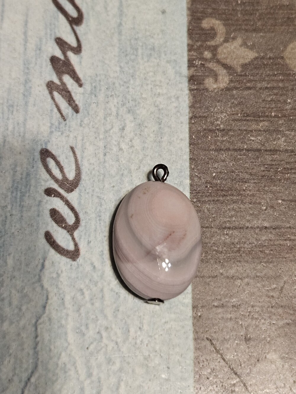 Silver Tone Stone Pendant